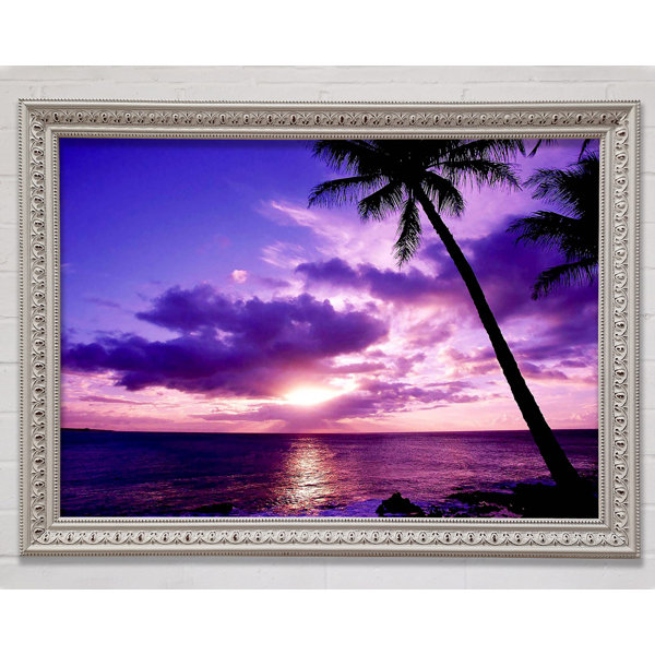 Haus Am Meer Gerahmtes Leinwandbild Lilac Pink Ocean Paradise Wayfair De